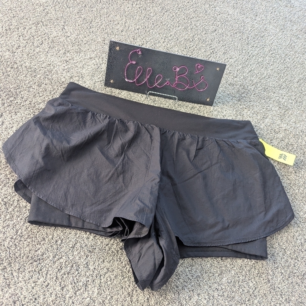 NWT All in Motion Black Pull on Shorts W/ Liner 3X